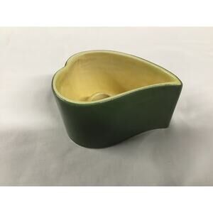 RED WING Green & Yellow Candle Holder 1953 BELLE KOGAN